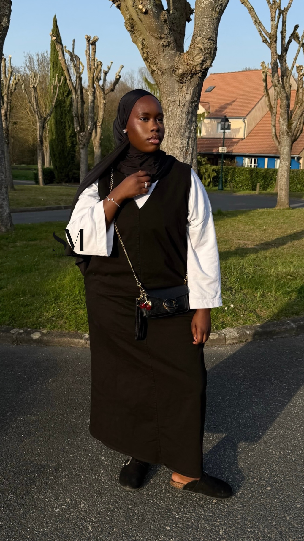 Robe en Jean Col V