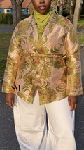 Kimono court en Brocard Vert